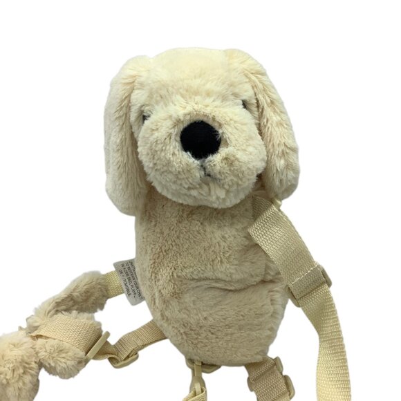 Goldbug 2-In-1 Plush Dog Harness Buddy With Safety Leash Adjustable Straps Cream - Picture 2 of 5